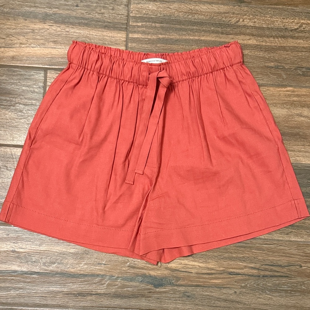 Rebecca Taylor High Waist Rust Shorts